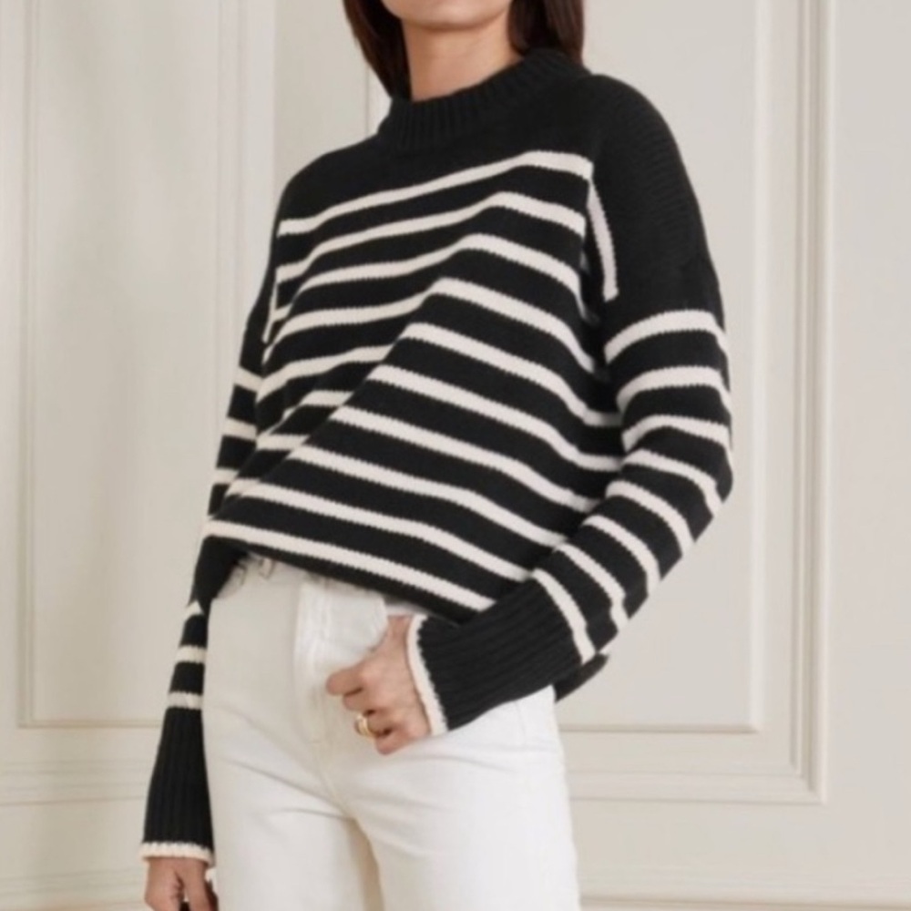 Philosophy Black and White Cowl Neck Sweater